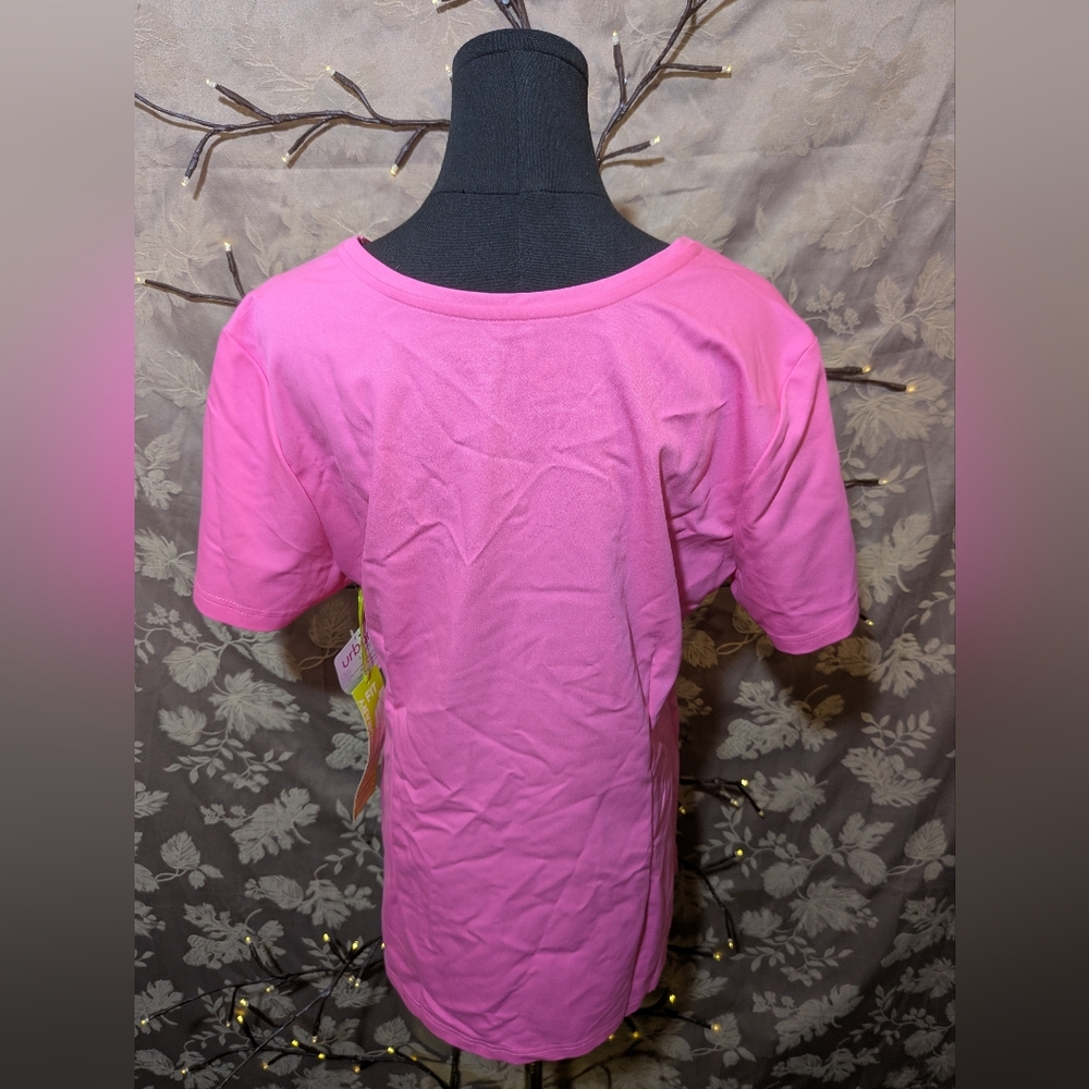 Urbane Ultimate Contemporary Fit Pink Scrub Top, Size L, NWT! - Picture 4 of 5